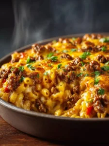 Cheesy Hamburger Casserole First Image