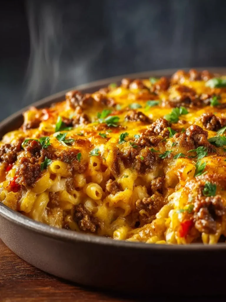 Cheesy Hamburger Casserole First Image