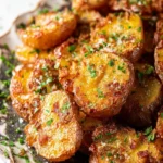 Crispy Garlic Parmesan Smashed Potatoes First Image