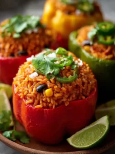 Delicious Mexican Rice Stuffed Bell Peppers Recipe to Try! First Image