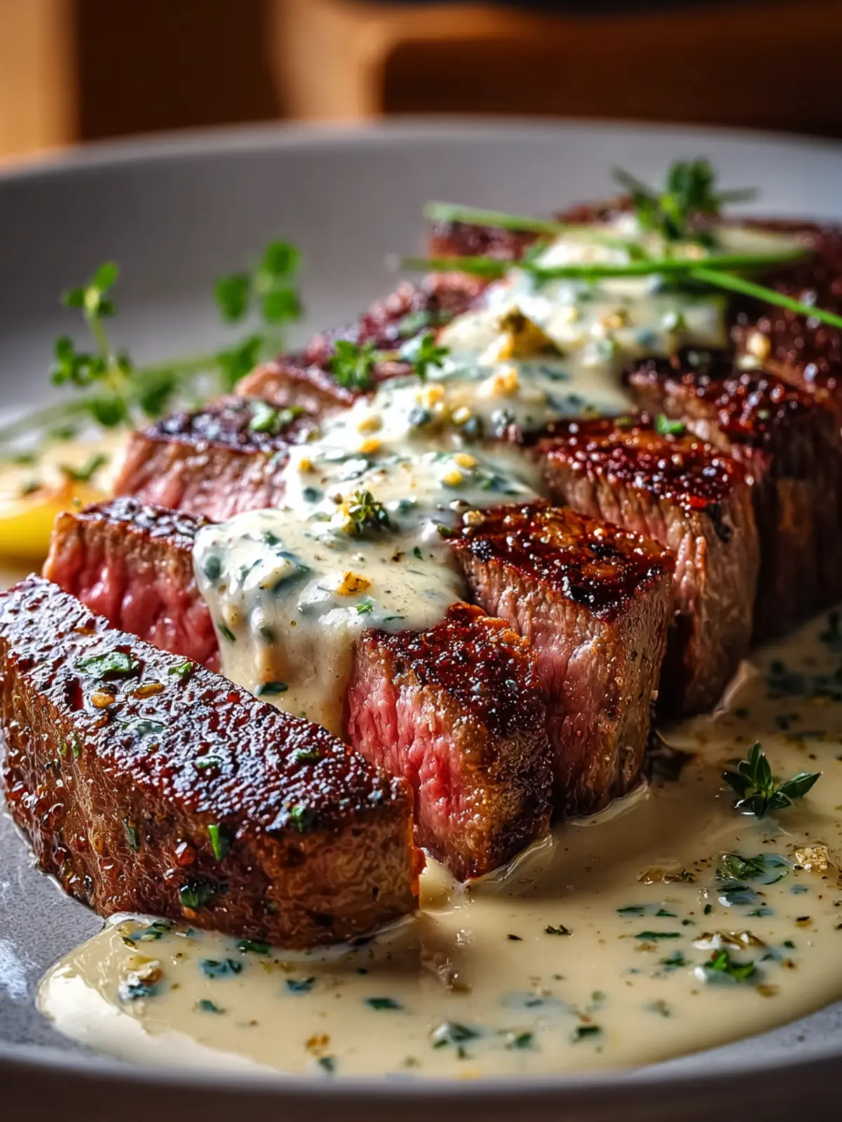 Garlic Butter Steak with Parmesan Cream Sauce Recipe Delight First Image