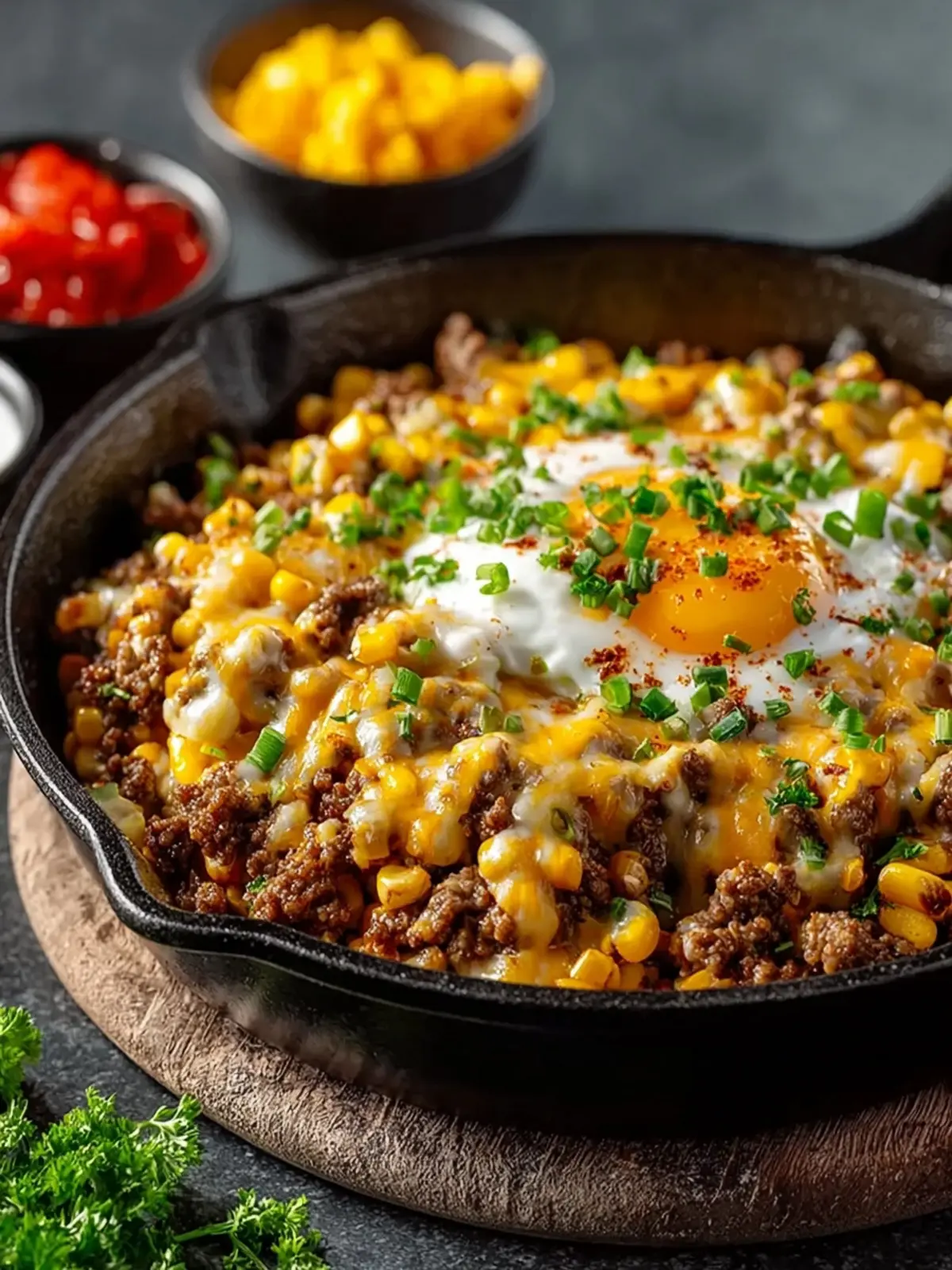 Golden Corn Ranch Beef Skillet with Melted Cheddar Bliss First Image