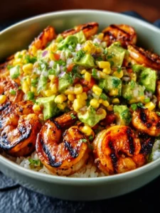 Grilled Shrimp Bowl with Avocado Corn Salsa: A Flavor Explosion First Image