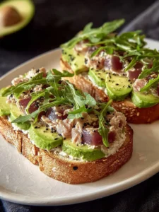Healthy Tuna Toast with Avocado, Easy Meal Prep First Image