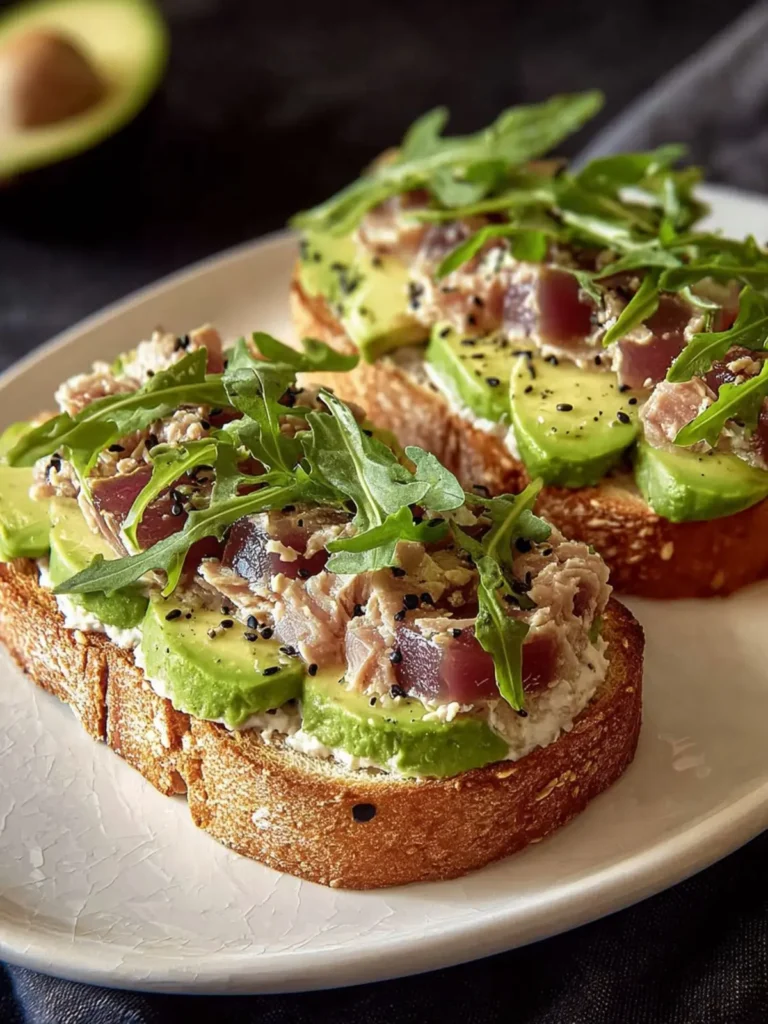 Healthy Tuna Toast with Avocado, Easy Meal Prep First Image
