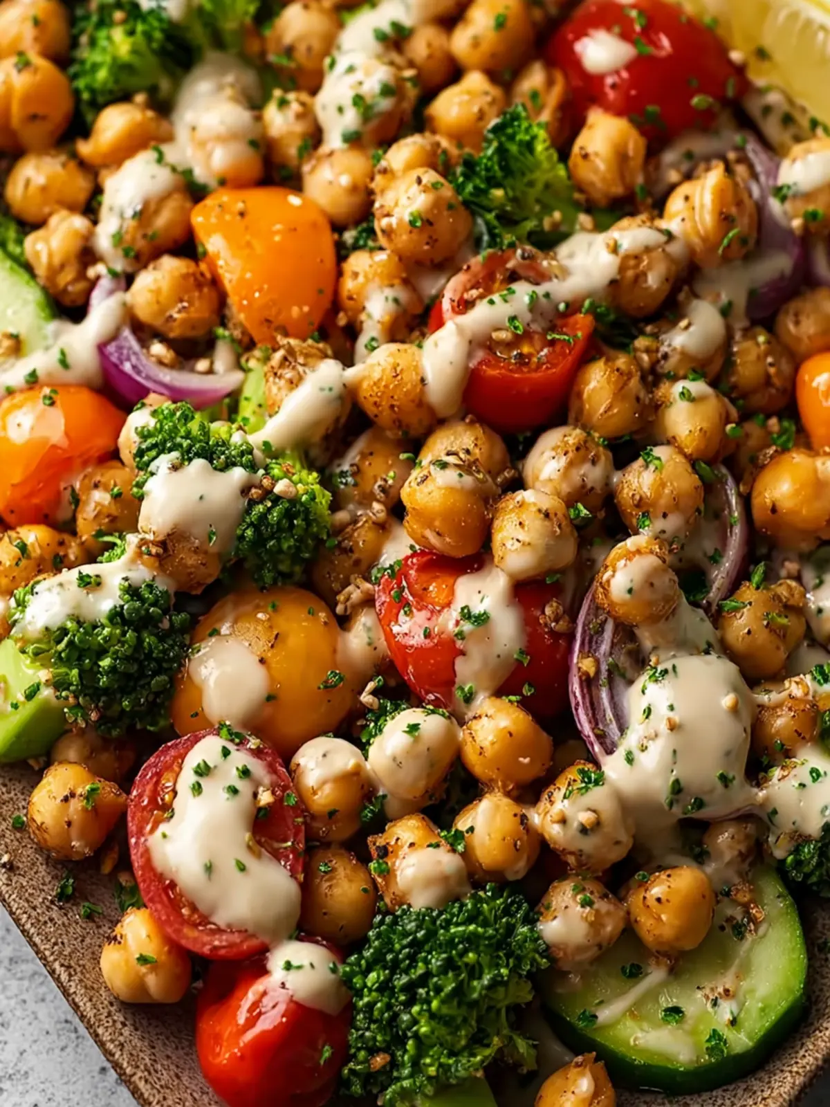 Lemon Tahini Chickpeas & Veggies First Image
