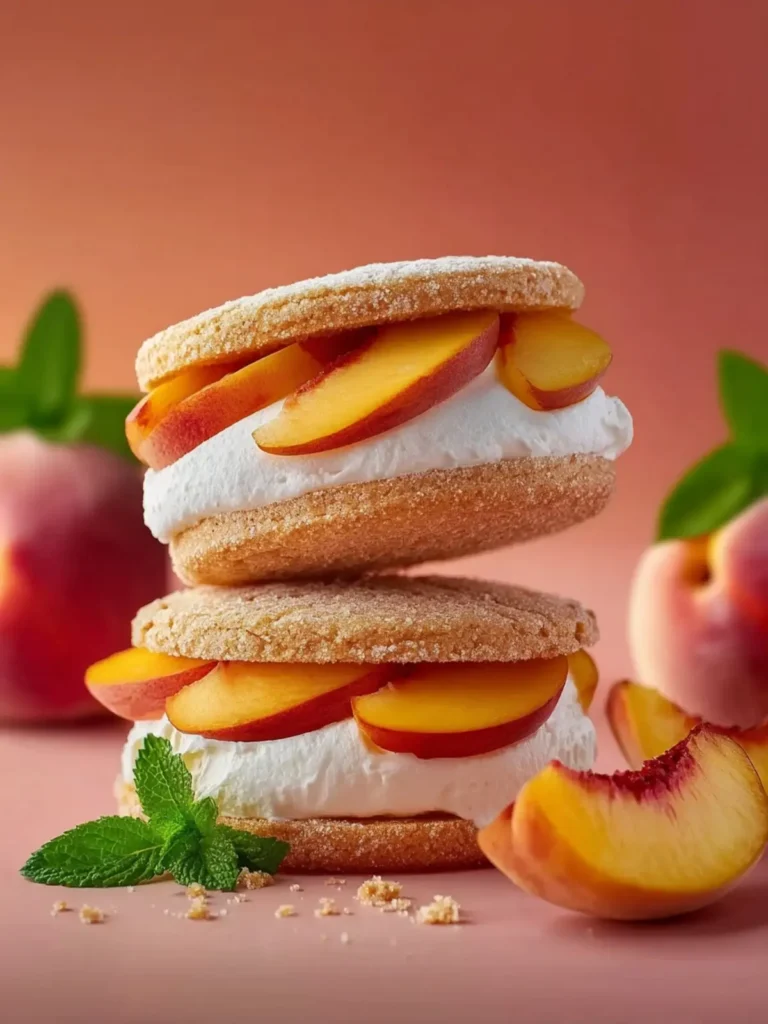 Peach Ice Cream Sandwiches First Image
