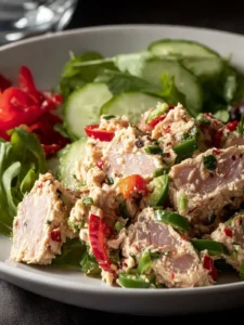 Quick Spicy Tuna Salad Recipe with Crispy Veggies First Image